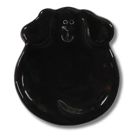 Black Ceramic Dog Dish
