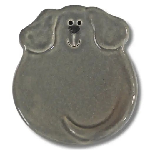 Gray Ceramic Dog Dish