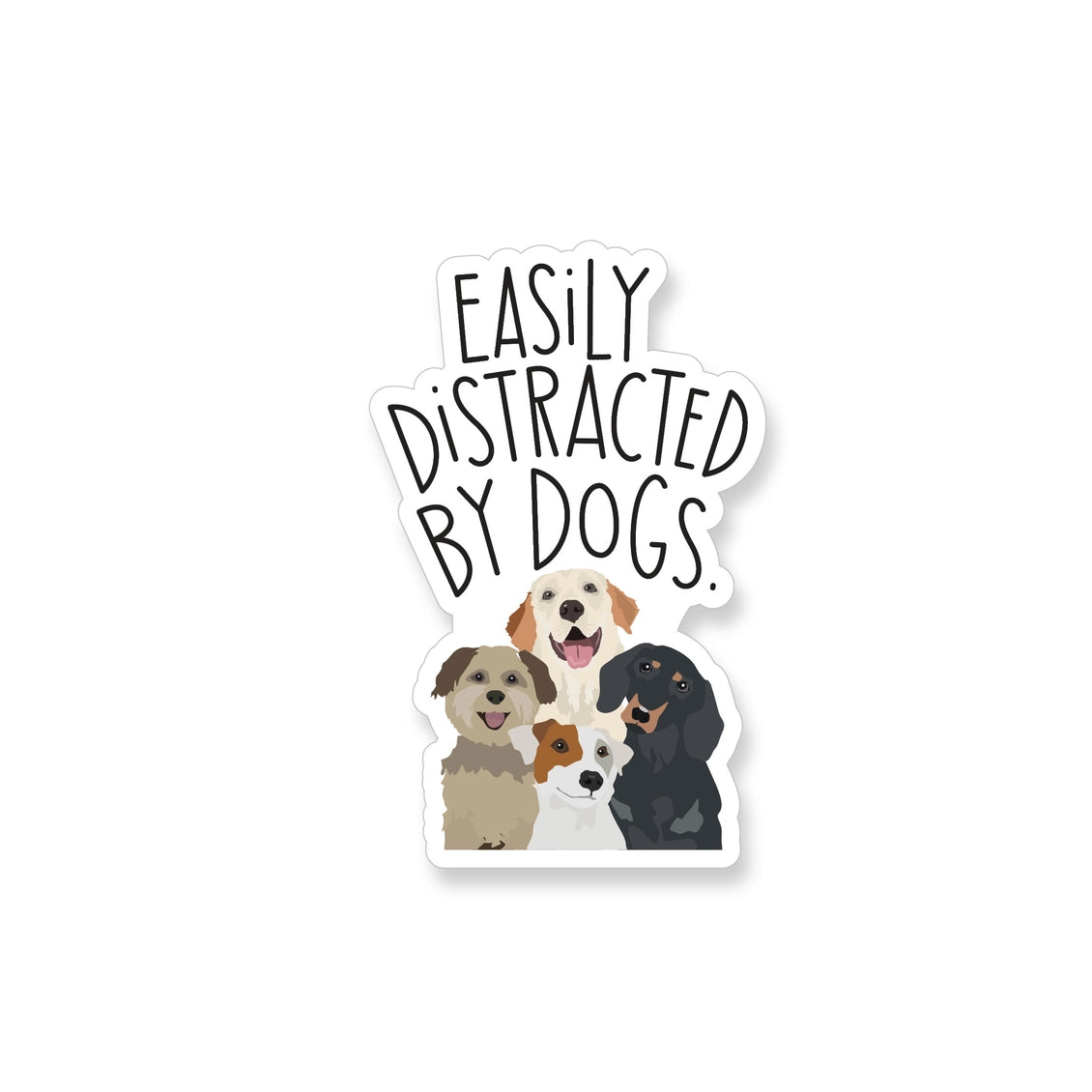 Distracted By Dogs Sticker