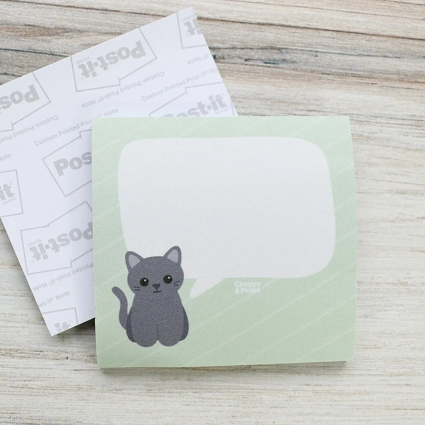 Gray Cat Post-It Notes