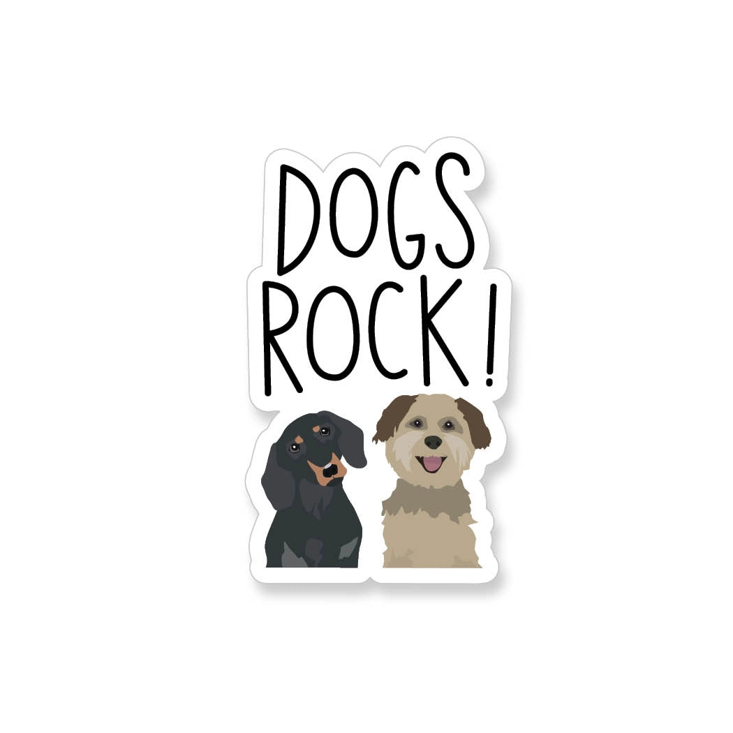 Dogs Rock Sticker