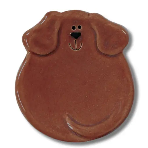Brown Ceramic Dog Dish