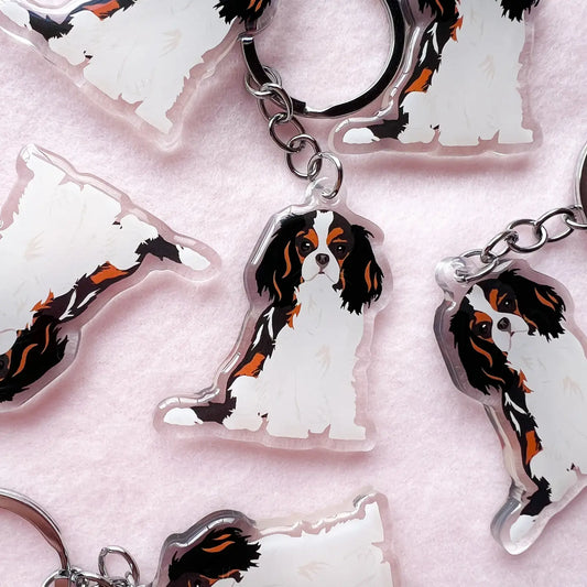 Cavalier King Charles Spaniel (Tri Color) Keychain