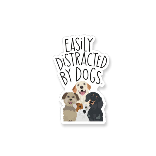 Distracted By Dogs Sticker