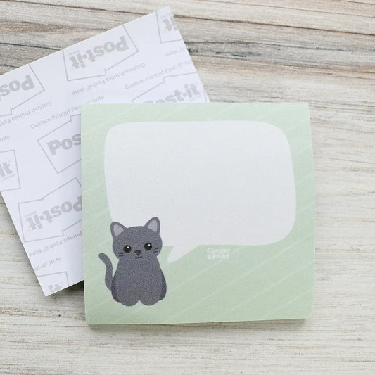 Gray Cat Post-It Notes