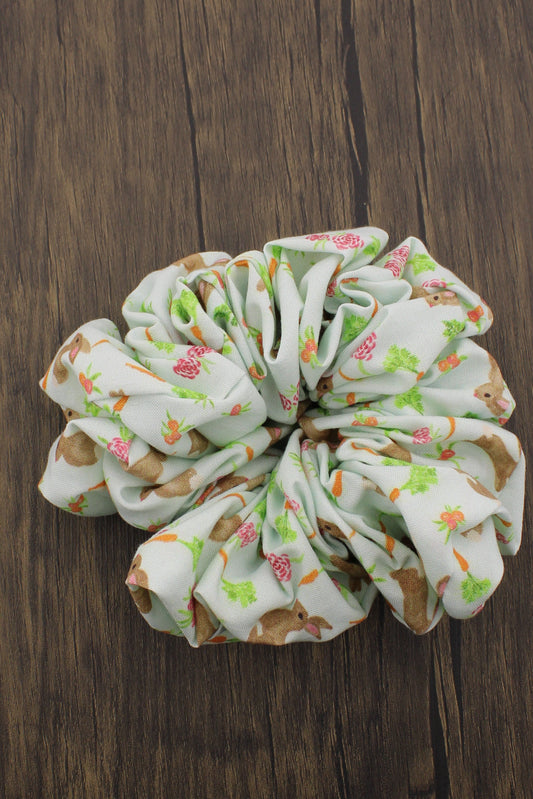 Bunnies and Carrots Scrunchies - XXL Cotton