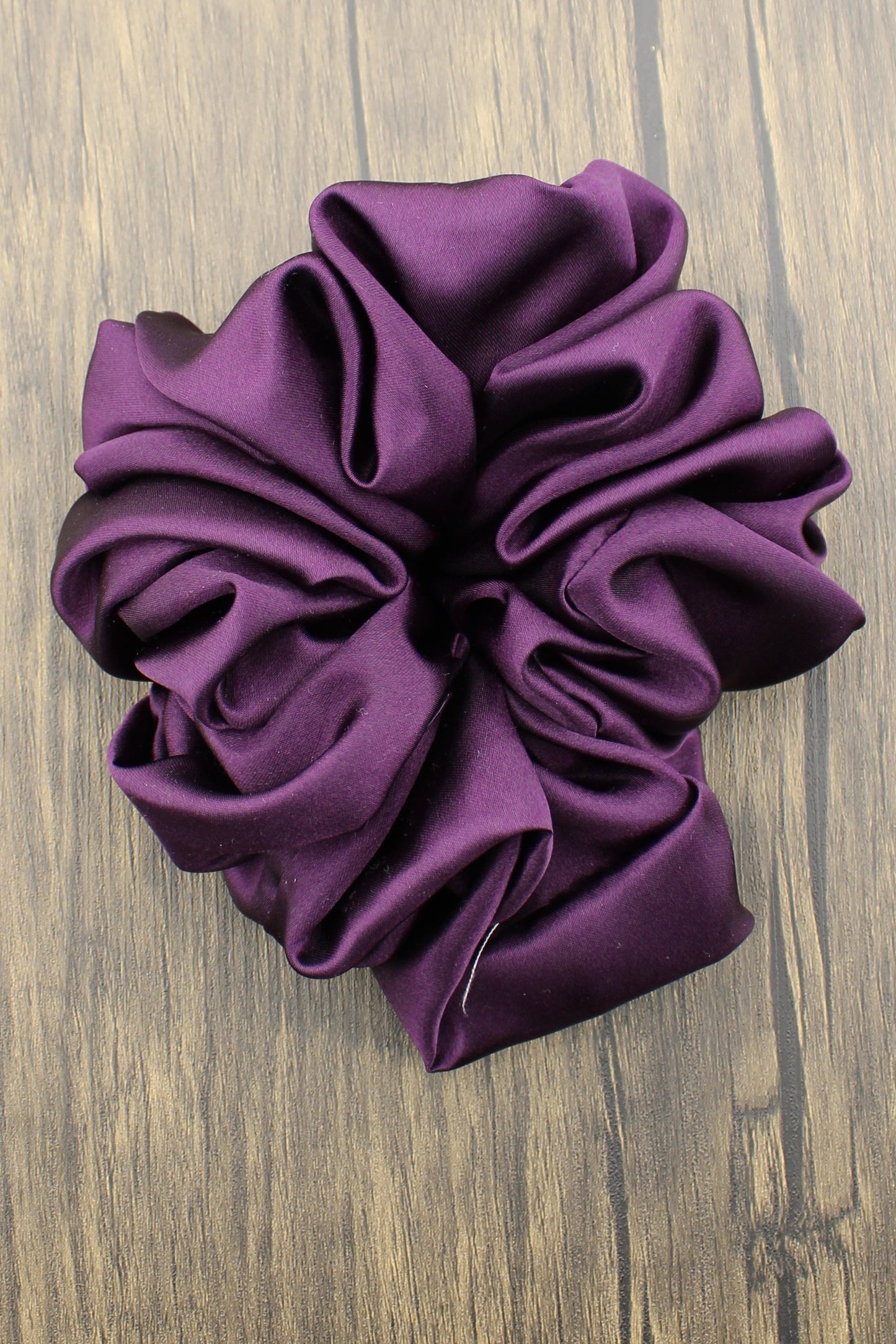 "Cassandra" Purple Satin Scrunchies - XXL