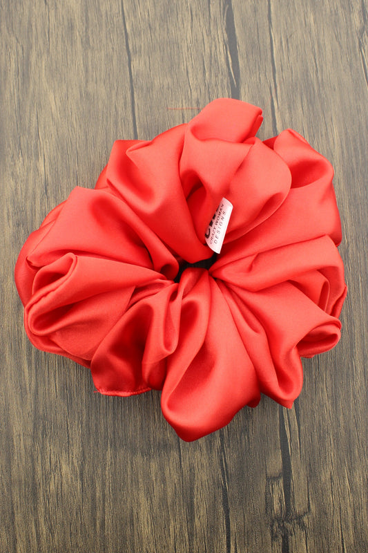 "Charity" Red Scrunchies - XXL Satin