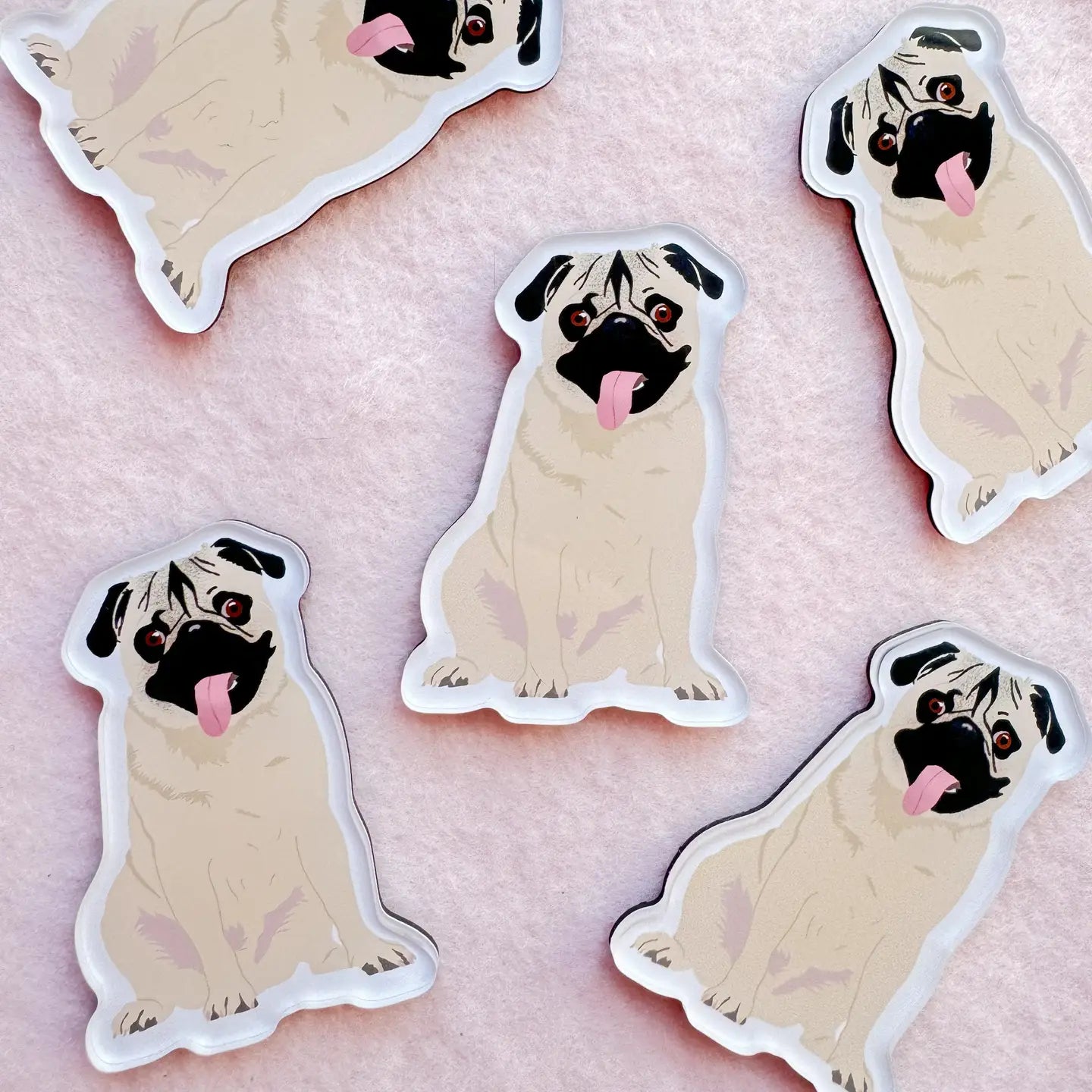 Fawn Pug Dog Magnet