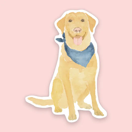 Watercolor Yellow Lab Sticker