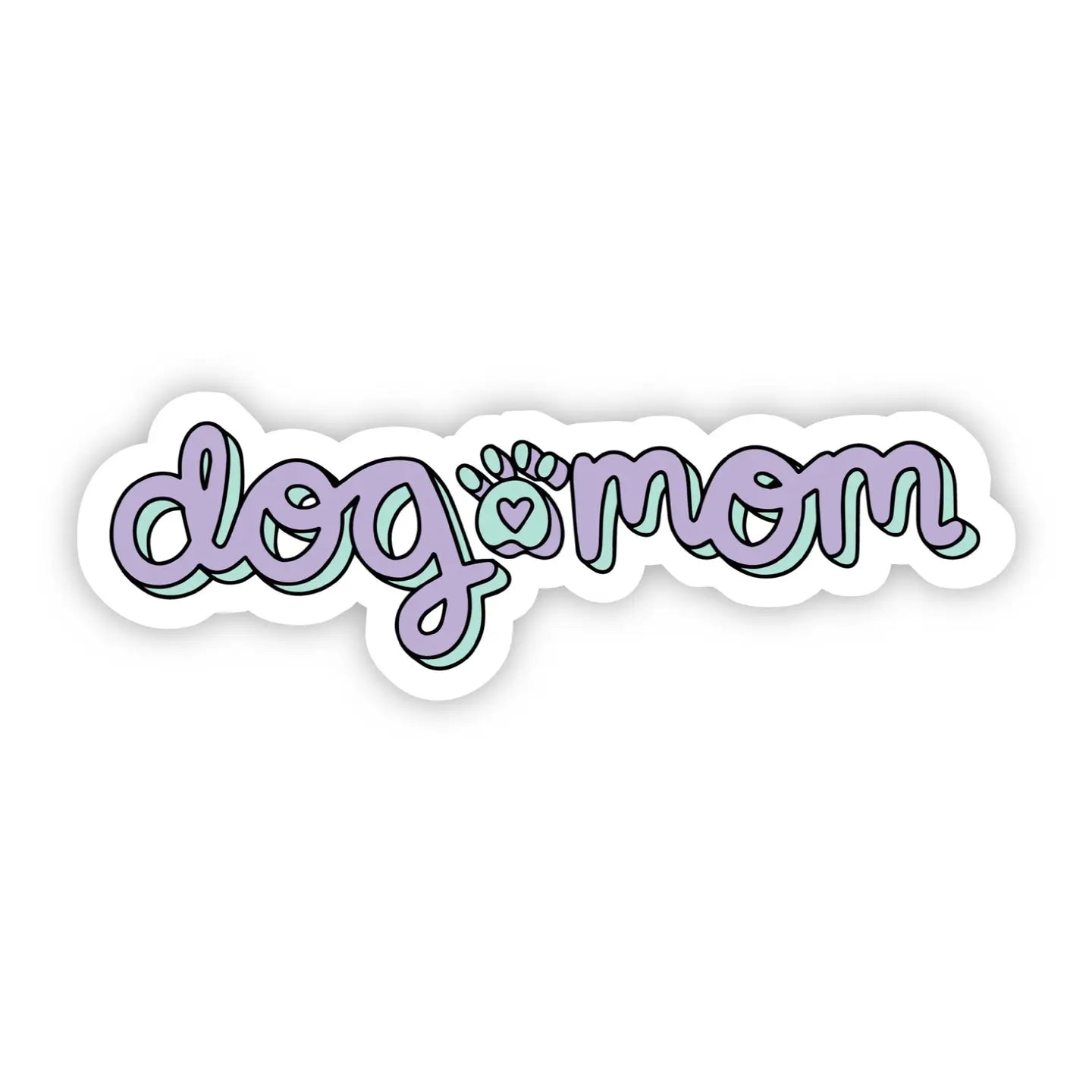 Purple Dog Mom Sticker