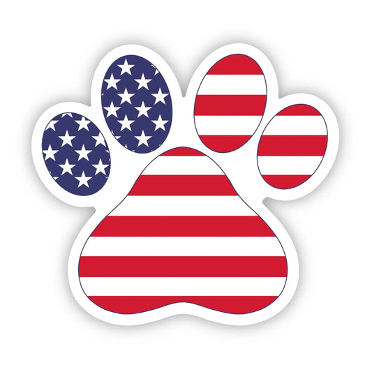 USA Paw Print Sticker
